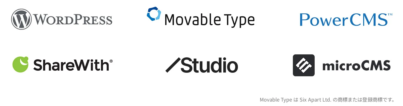 代表的なCMS