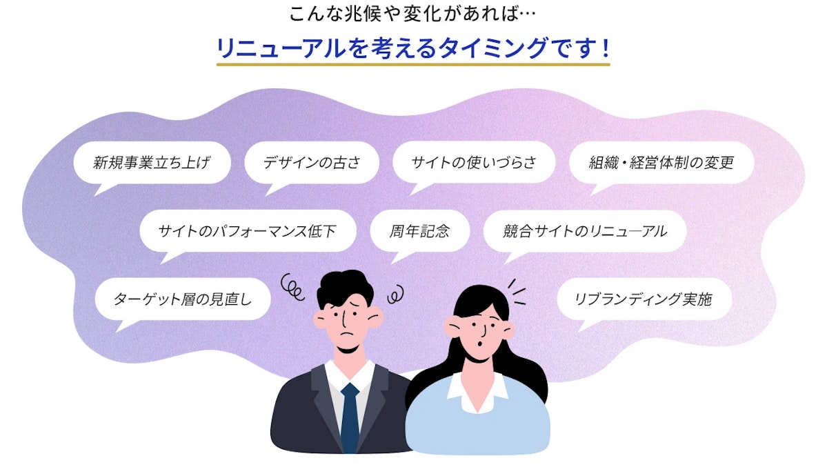 Webサイトリニューアルのタイミング